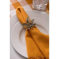 DII® Gold Maple Leaf Napkin Rings, 6ct. -Michaels X-Mas Decor D539969S 3