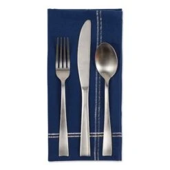 DII® Blue With Silver & Gold Border Napkins, 6ct. 15 DII® Blue With Silver & Gold Border Napkins, 6ct. -Michaels X-Mas Decor D539991S 2