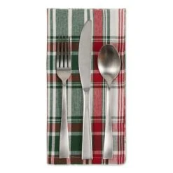 DII® Yuletide Plaid Napkins, 6ct. -Michaels X-Mas Decor D539992S 2