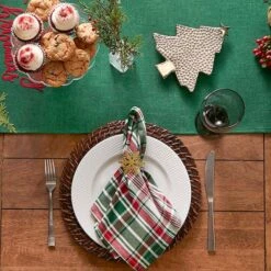DII® Yuletide Plaid Napkins, 6ct. -Michaels X-Mas Decor D539992S 9