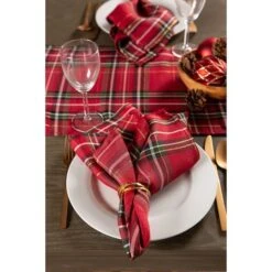 DII® Holiday Metallic Plaid Napkins, 6ct. -Michaels X-Mas Decor D539996S 3