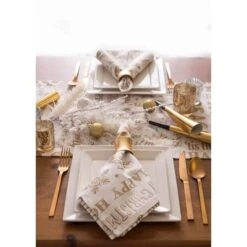 DII® Gold Christmas Collage Napkins, 6ct. 16 DII® Gold Christmas Collage Napkins, 6ct. -Michaels X-Mas Decor D539999S 2