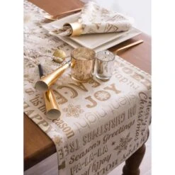 DII® Gold Christmas Collage Napkins, 6ct. 17 DII® Gold Christmas Collage Napkins, 6ct. -Michaels X-Mas Decor D539999S 3