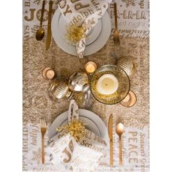 DII® Gold Christmas Collage Napkins, 6ct. 20 DII® Gold Christmas Collage Napkins, 6ct. -Michaels X-Mas Decor D539999S 6