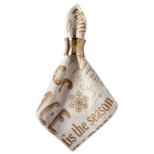 DII® Gold Christmas Collage Napkins, 6ct. 11 DII® Gold Christmas Collage Napkins, 6ct. - Image 9