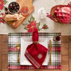 DII® Nordic Snowflake Embroidered Napkin Set, 4ct. -Michaels X-Mas Decor D540011S 9