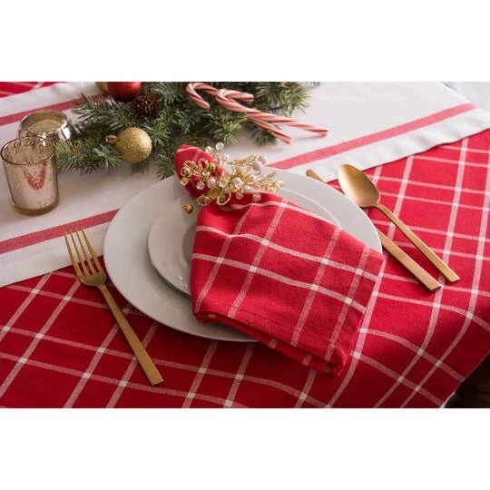 DII® Holly Berry Plaid Napkin Set, 6ct. 6 DII® Holly Berry Plaid Napkin Set, 6ct. - Image 4