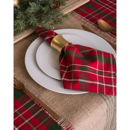 DII® Tartan Holly Plaid Napkin Set, 6ct. 5 DII® Tartan Holly Plaid Napkin Set, 6ct. - Image 3