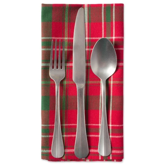 DII® Tartan Holly Plaid Napkin Set, 6ct. 8 DII® Tartan Holly Plaid Napkin Set, 6ct. - Image 6
