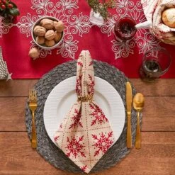 DII® Scandinavian Snowflakes Printed Napkin Set, 6ct. 21 DII® Scandinavian Snowflakes Printed Napkin Set, 6ct. -Michaels X-Mas Decor D540014S 9