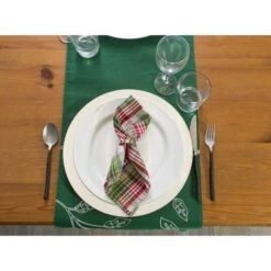 DII® Holly Jolly Plaid Napkin Set, 6ct. -Michaels X-Mas Decor D540015S 5