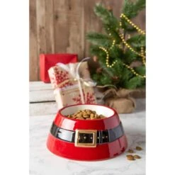 DII® Santa Belt Pet Bowl 12 DII® Santa Belt Pet Bowl -Michaels X-Mas Decor D540020S 4