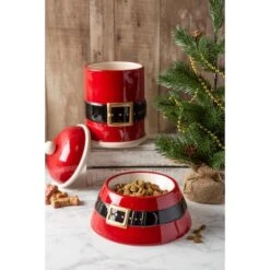 DII® 10" Santa Belt Pet Treat Canister 12 DII® 10" Santa Belt Pet Treat Canister -Michaels X-Mas Decor D540021S 3
