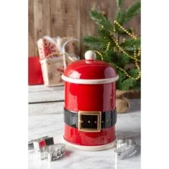 DII® 10" Santa Belt Pet Treat Canister 13 DII® 10" Santa Belt Pet Treat Canister -Michaels X-Mas Decor D540021S 4