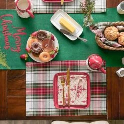 DII® Christmas Plaid Placemats, 6ct. 17 DII® Christmas Plaid Placemats, 6ct. -Michaels X-Mas Decor D540025S 4