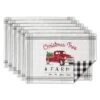 DII® Tree Farm Truck Printed Placemats, 6ct.