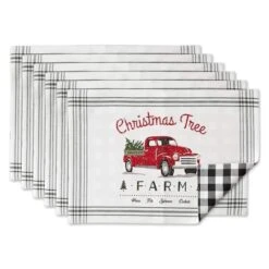 DII® Tree Farm Truck Printed Placemats, 6ct.
