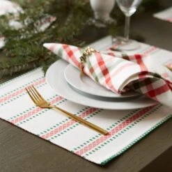 DII® Joyful Snowflakes Jacquard Placemats, 4ct. 14 DII® Joyful Snowflakes Jacquard Placemats, 4ct. -Michaels X-Mas Decor D540031S 3