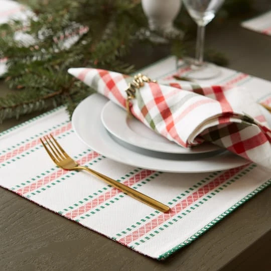 DII® Joyful Snowflakes Jacquard Placemats, 4ct. 5 DII® Joyful Snowflakes Jacquard Placemats, 4ct. - Image 3