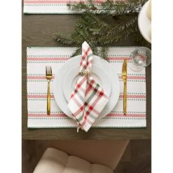 DII® Joyful Snowflakes Jacquard Placemats, 4ct. 16 DII® Joyful Snowflakes Jacquard Placemats, 4ct. -Michaels X-Mas Decor D540031S 4