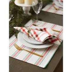 DII® Joyful Snowflakes Jacquard Placemats, 4ct. 17 DII® Joyful Snowflakes Jacquard Placemats, 4ct. -Michaels X-Mas Decor D540031S 5