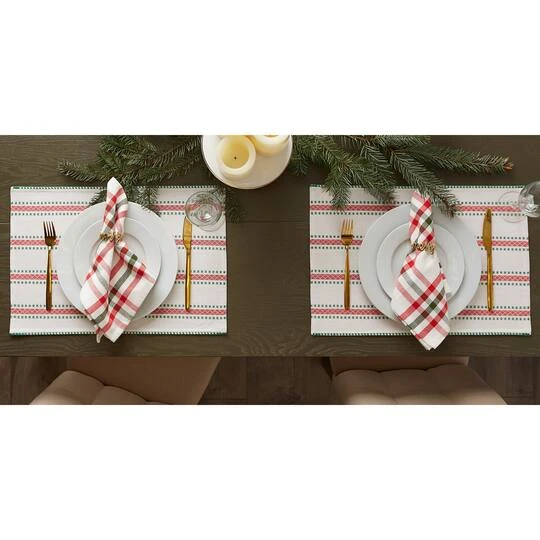 DII® Joyful Snowflakes Jacquard Placemats, 4ct. 10 DII® Joyful Snowflakes Jacquard Placemats, 4ct. - Image 8