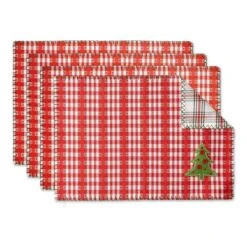 DII® Embellished Jolly Tree Placemats, 4ct. -Michaels X-Mas Decor D540032S 1 1