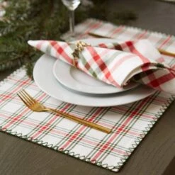 DII® Embellished Jolly Tree Placemats, 4ct. -Michaels X-Mas Decor D540032S 6
