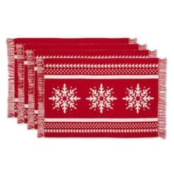 DII® Nordic Snowflake Stripe Jacquard Placemats, 4ct. 14 DII® Nordic Snowflake Stripe Jacquard Placemats, 4ct. -Michaels X-Mas Decor D540033S 1 1