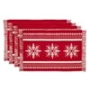 DII® Nordic Snowflake Stripe Jacquard Placemats, 4ct. -Michaels X-Mas Decor D540033S 1