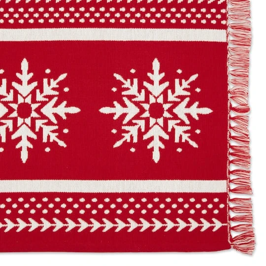DII® Nordic Snowflake Stripe Jacquard Placemats, 4ct. 7 DII® Nordic Snowflake Stripe Jacquard Placemats, 4ct. - Image 5
