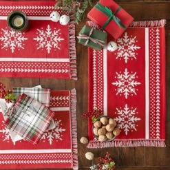 DII® Nordic Snowflake Stripe Jacquard Placemats, 4ct. 19 DII® Nordic Snowflake Stripe Jacquard Placemats, 4ct. -Michaels X-Mas Decor D540033S 6