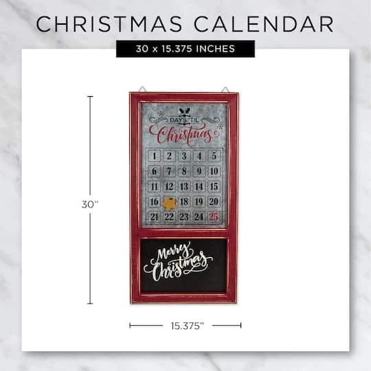 DII® Chalkboard & Galvanized Tin Days 'Til Christmas Advent Calendar 5 DII® Chalkboard & Galvanized Tin Days 'Til Christmas Advent Calendar - Image 3