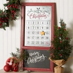 DII® Chalkboard & Galvanized Tin Days 'Til Christmas Advent Calendar 17 DII® Chalkboard & Galvanized Tin Days 'Til Christmas Advent Calendar -Michaels X-Mas Decor D540034S 6