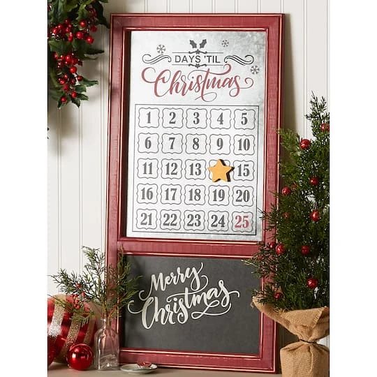 DII® Chalkboard & Galvanized Tin Days 'Til Christmas Advent Calendar 10 DII® Chalkboard & Galvanized Tin Days 'Til Christmas Advent Calendar - Image 8