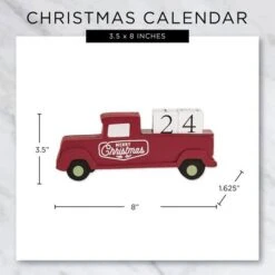 DII® Christmas Tree Truck Tabletop Block Calendar 16 DII® Christmas Tree Truck Tabletop Block Calendar -Michaels X-Mas Decor D540036S 5
