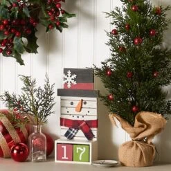 DII® Square Snowman Tabletop Block Calendar 14 DII® Square Snowman Tabletop Block Calendar -Michaels X-Mas Decor D540038S 3