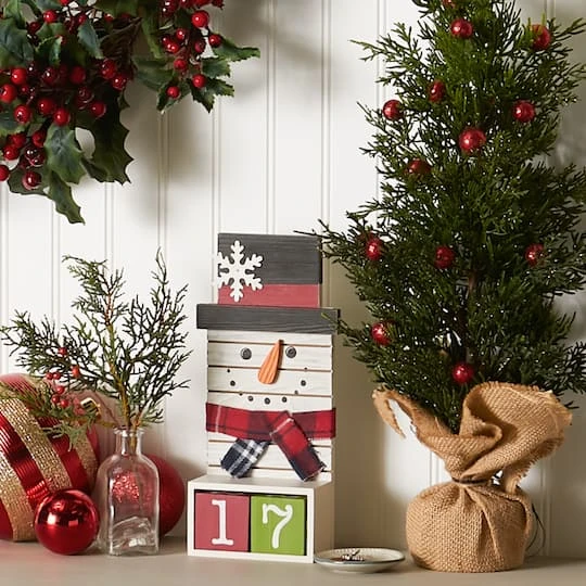 DII® Square Snowman Tabletop Block Calendar 6 DII® Square Snowman Tabletop Block Calendar - Image 4