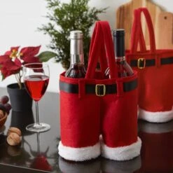 DII® Santa Pants Bottle Tote Set -Michaels X-Mas Decor D540040S 4