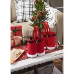 DII® Santa Pants Bottle Tote Set -Michaels X-Mas Decor D540040S 8