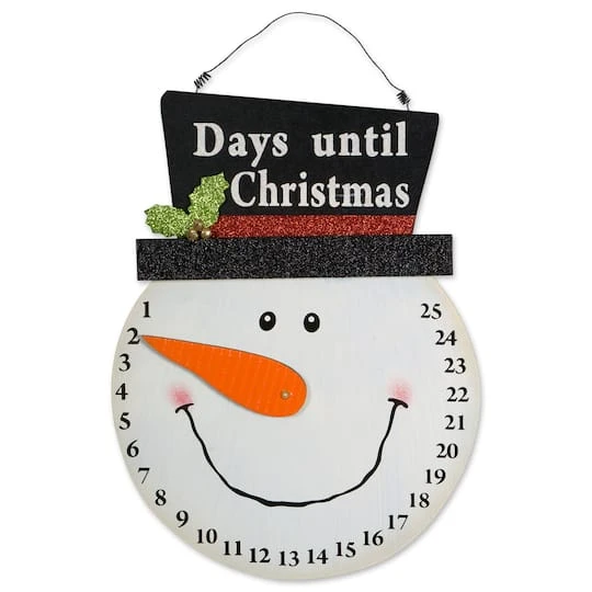 DII® Snowman Days Til Christmas Hanging Sign 4 DII® Snowman Days Til Christmas Hanging Sign - Image 2