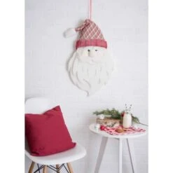 DII® Hanging Foam Santa With Plaid Hat -Michaels X-Mas Decor D540049S 2