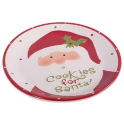 DII® 8" Ceramic Cookies For Santa Plate -Michaels X-Mas Decor D540052S 4