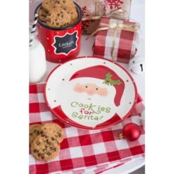 DII® 8" Ceramic Cookies For Santa Plate -Michaels X-Mas Decor D540052S 5