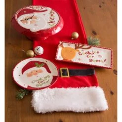 DII® 8" Ceramic Cookies For Santa Plate -Michaels X-Mas Decor D540052S 7