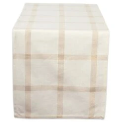 DII® 72" Gold Lurex Plaid Table Runner -Michaels X-Mas Decor D540091S 1 1