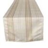 DII® 72" Metallic Cream Plaid Table Runner 1 DII® 72" Metallic Cream Plaid Table Runner -Michaels X-Mas Decor D540093S 1
