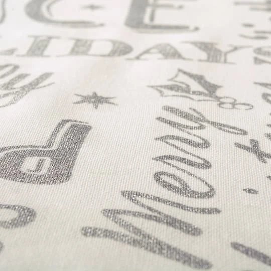 DII® 108" Silver Christmas Collage Table Runner 7 DII® 108" Silver Christmas Collage Table Runner - Image 5