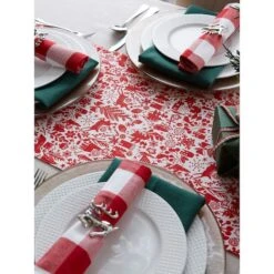 DII® 72" Christmas Woods Embellished Table Runner -Michaels X-Mas Decor D540103S 5