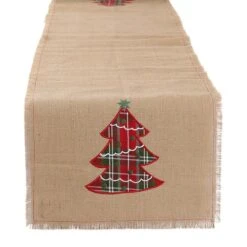 DII® 108" Embroidered Tree Burlap Table Runner 11 DII® 108" Embroidered Tree Burlap Table Runner -Michaels X-Mas Decor D540105S 1 1